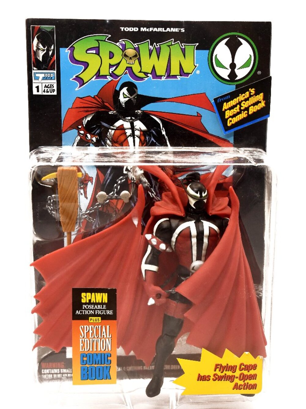 Spawn Medieval Spawn Poseable Figure w/ Comic Book 1994